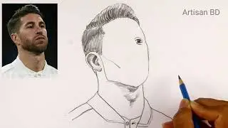 How To Draw Sergio Ramos Drawing Portrait || Pencil Sketch || Easy Drawing Tutorial