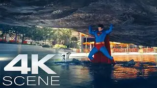 Superman vs Kaiju Fight Scene SUPERMAN Movie 4K Clip