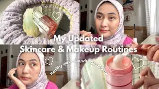 MY UPDATED SKINCARE & MAKEUP ROUTINES | REVIEW GLAD2GLOW POMEGRANATE 10% NIACINAMIDE 💗✨