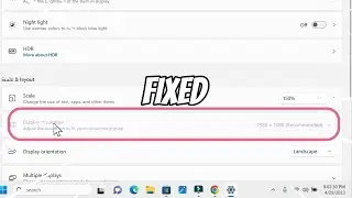 (FIXED) DISPLAY RESOLUTION GREY OUT, CANNOT BE CHANGED, LOCKED