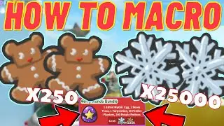 HOW TO MACRO GINGERBREAD and SNOWFLAKES (Easy) ☃️| Bee Swarm Simulator (2022)