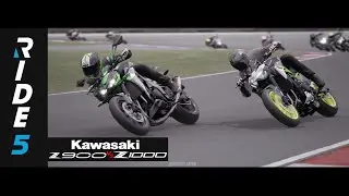 Ride 5 Battle of Kawasaki Z900 vs Z1000 at #DoningtonPark