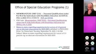 Vermont Special Education State of the State March 2023