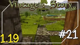 Vintage Story #21 - Chemins, début de toit... et sac à dos !