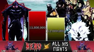 Ant King BERU vs All OPPONENTS FACED Power Levels 🔥 (SOLO LEVELING)