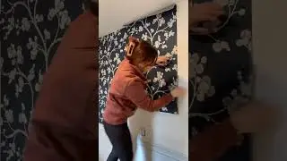 Prepasted wallpaper install. #diyprojects #homeimprovement #wallpaper