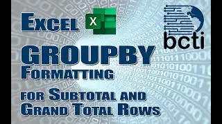 Excel - GROUPBY Function Automatic Color Formatting