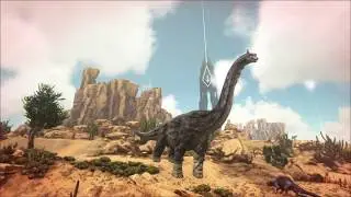 ARK  Survival Evolved Brachiosaurus Vs IndominusRex (Mod)