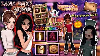 HOW TO DO THE LANA LORE QUEST | DRESS TO IMPRESS 🎃 ( key locations, all map pieces, maze guide)