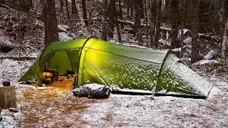 Hot Tent Camping In Snow