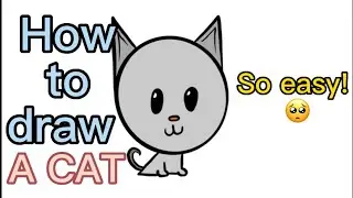 How To Draw A CUTE CAT 🐱😍✏️ VERY EASY! | Small Artists