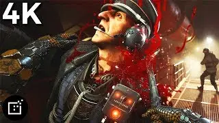 Wolfenstein II (2017) - Roswell Secret Nazi Base | Native 4K PC | Video Game Clips