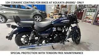 10H Ceramic Coating Bike - Royal Enfield Meteor 350 | Unlock Process |Sparkling Auto Studio Kolkata