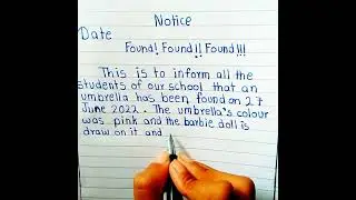 Found notice writing 
