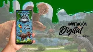 INVITACIONES CREATIVAS JURASSIC WORLD, VIDEO INVITACION ANIMADA JURASSIC WORLD l FIESTA TEMÁTICA