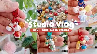 Studio Vlog 🌼 How I Make Clean Clay Charms