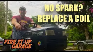 How to fix no spark on a riding lawn mower-  Coil Replacement EASY FIX