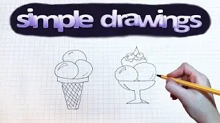 Simple drawings #5 How to draw a Ice cream