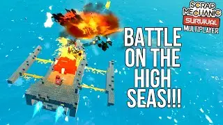 BATTLESHIPS CHALLENGE!! | Scrap Mechanic Survival Multiplayer Monday