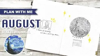 [PLAN WITH ME] World Famous Art Theme Bullet Journal | August 2020