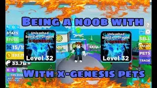 Being A Noob With X-Genesis Pets! In Ninja Legends (Roblox)