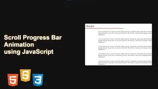 JavaScript Animation Progress Bar Tutorial | How to Create Scroll Animations with JavaScript