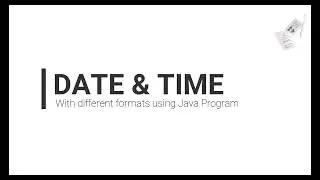 How to Print Date and Time in Java?