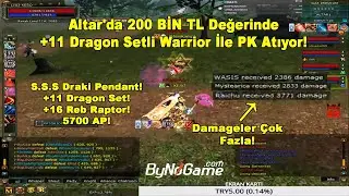 DogukaNNN - Altar'da 200 BİN TL Değerinde +11 Dragon Setli Warrior İle PK Atıyor! | Knight Online