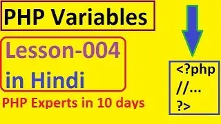 PHP Variables// Lesson-004/  in Hindi (Programming with Sagar)