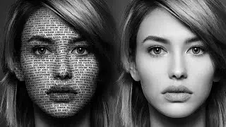 typographic portrait in Photoshop