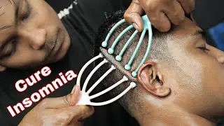 Cure Insomnia By 3d Sound ASMR Head Massage With Neck Crack | Heavy Oil Head Scratching And Tapping