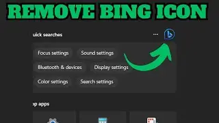 How to Remove bing icon from edge toolbar