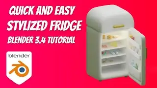 Stylized Fridge in Blender- 3D Modelling & Rendering tutorial - Beginner