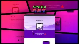 Web Design Speed Art - iPhone X Inspired App Website | FIGMA