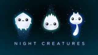 Night Creatures | Vector speed drawing | Affinity Designer | 4K