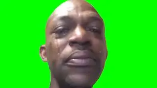 Black Guy Crying Meme Greenscreen(fond vert)