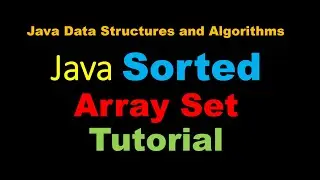 Java Array Based Sorted Set Tutorial - Java Data Structures and Algorithms Full Course