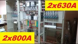 Group switchboards for a poultry meat processing plant.