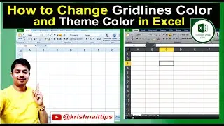 how to change the gridlines color,Theme color in excel