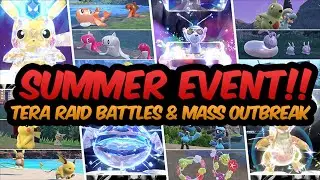 A Summer of Tera Raid Battles & Mass Outbreak | Summer Event 2024 🌴 in Pokemon Scarlet & Violet.