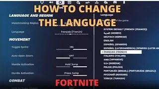TUTORIAL HOW TO CHANGE THE LANGUAGE ON FORTNITE (PS4/PC) ON FORTNITE, put in English tutorial