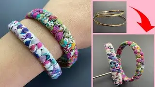 💖 Beautiful Statement Braided Fabric Bracelet | 1 Strand Plait Fabric Rope Bracelet | Bangle | Cuff