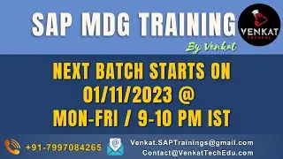 SAP MDG Live DEMO on 26th October 2023 💻 || Next batch starts from 1st November 2023 📅
