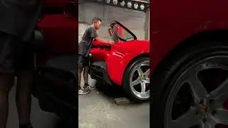 Proses penggantian exhaust ferrari SF90 #ferrarisf90 #exhaustpipe #supercar #mekanik #fyp