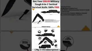 Best Tactical Folding Knife Under $100 | 6 in 1 Tactical Survival Knife 100% FREE #short