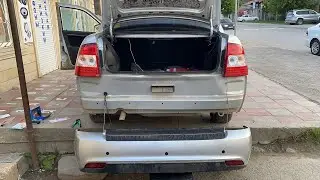 Установили парктроники на приору седан