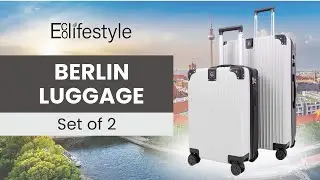 Eco Berlin 2- Piece Hardshell Lugagge Set, 360 Wheels, Built-in Lock, Telescopic Handle
