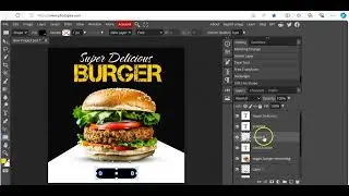 Burger Poster Designing in Photopea l  Photopea tutorial
