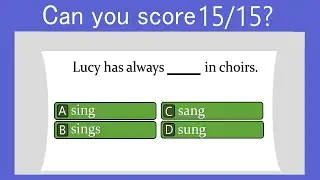 Can you score 15/15 on this quiz? Irregular Verbs Quiz | Grammar test | Grammar quiz