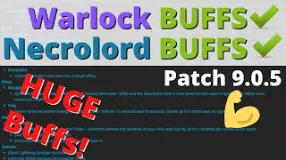 HUGE Buffs to Warlock! - 9.0.5 Patch Notes - Necrolord Buffs!